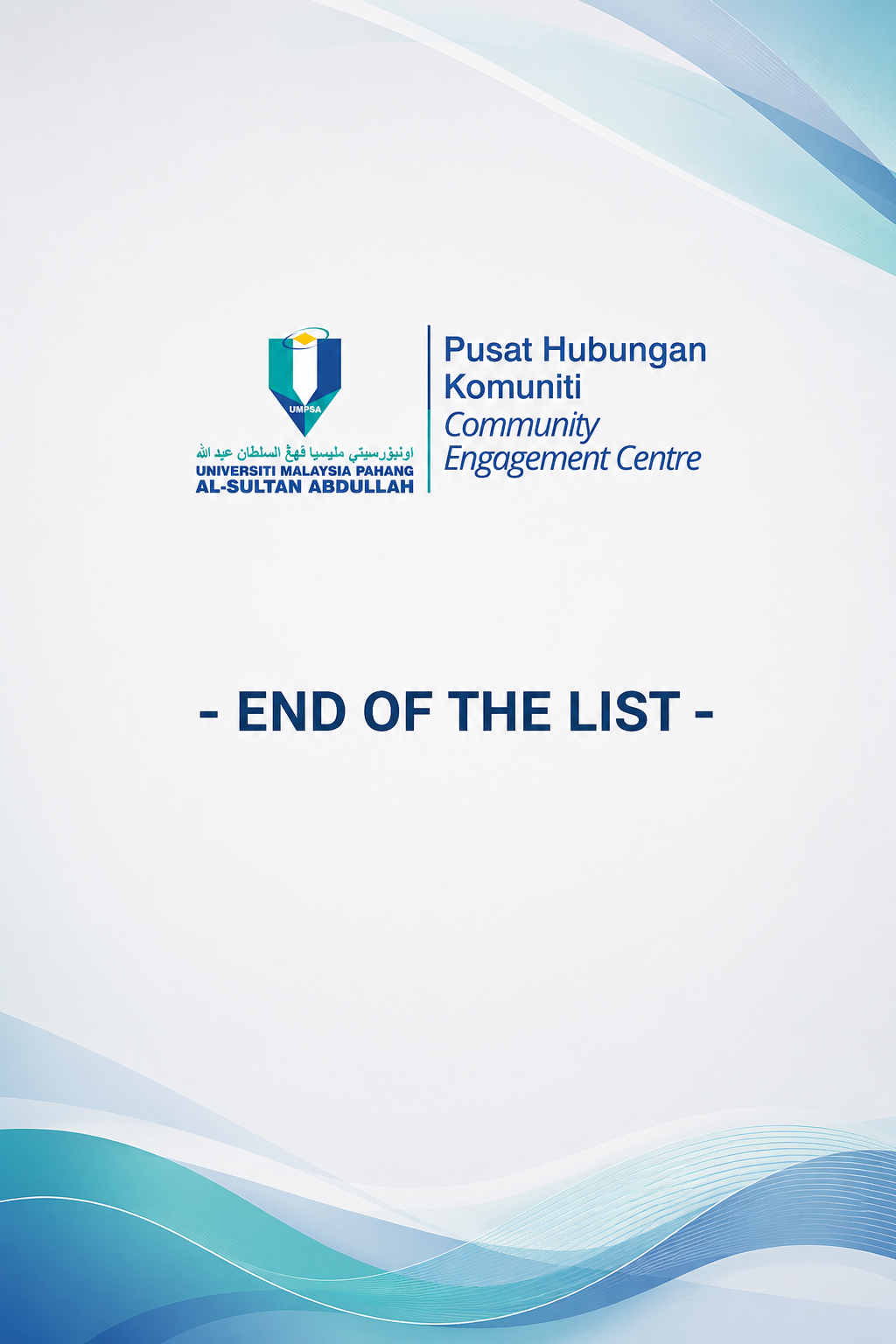 - END OF LIST -